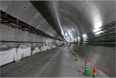 画像：トンネル内部の様子