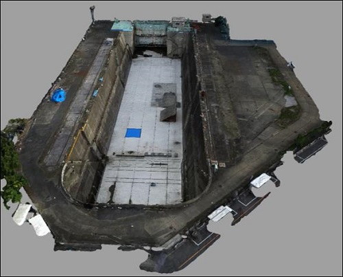 京浜港ドック全景（ドローン空中写真測量）の写真