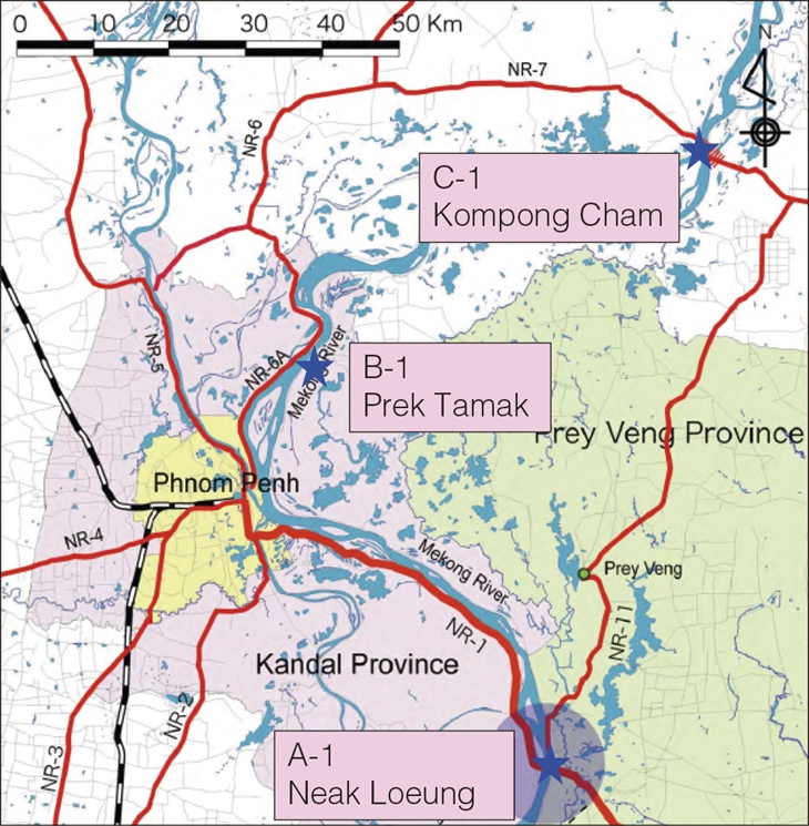 Alternative Bridge Sites Described in the Feasibility Study Report