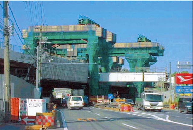 Replacement of Three Cross Beams in Shimouneno Viaduct