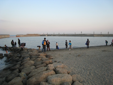 公園の中には砂浜もあります。