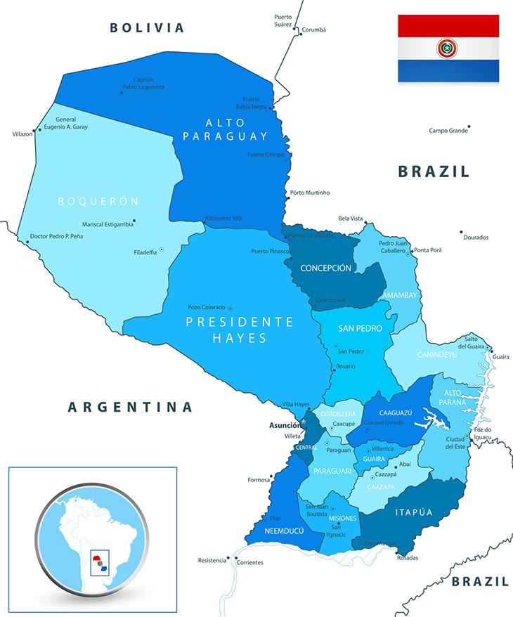 Map of Paraguay