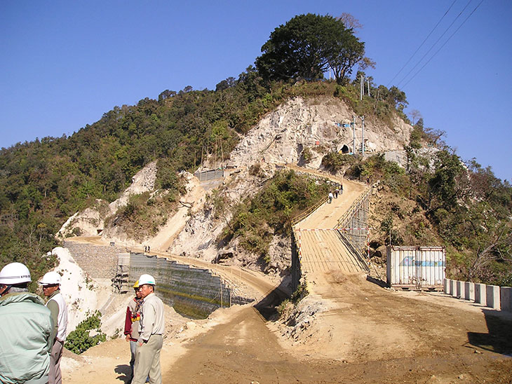 Example of the Temporary Road (Center of Photo) (Section II)