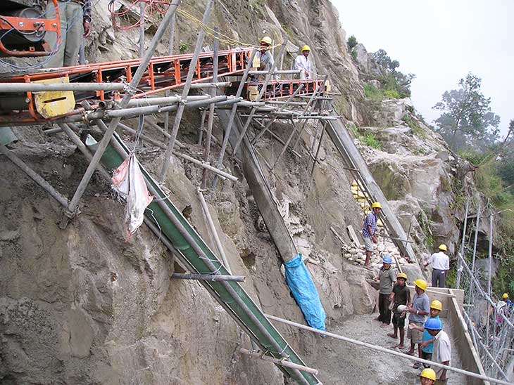 Foundation Work at the Area with the Steepest Slope (Section II)