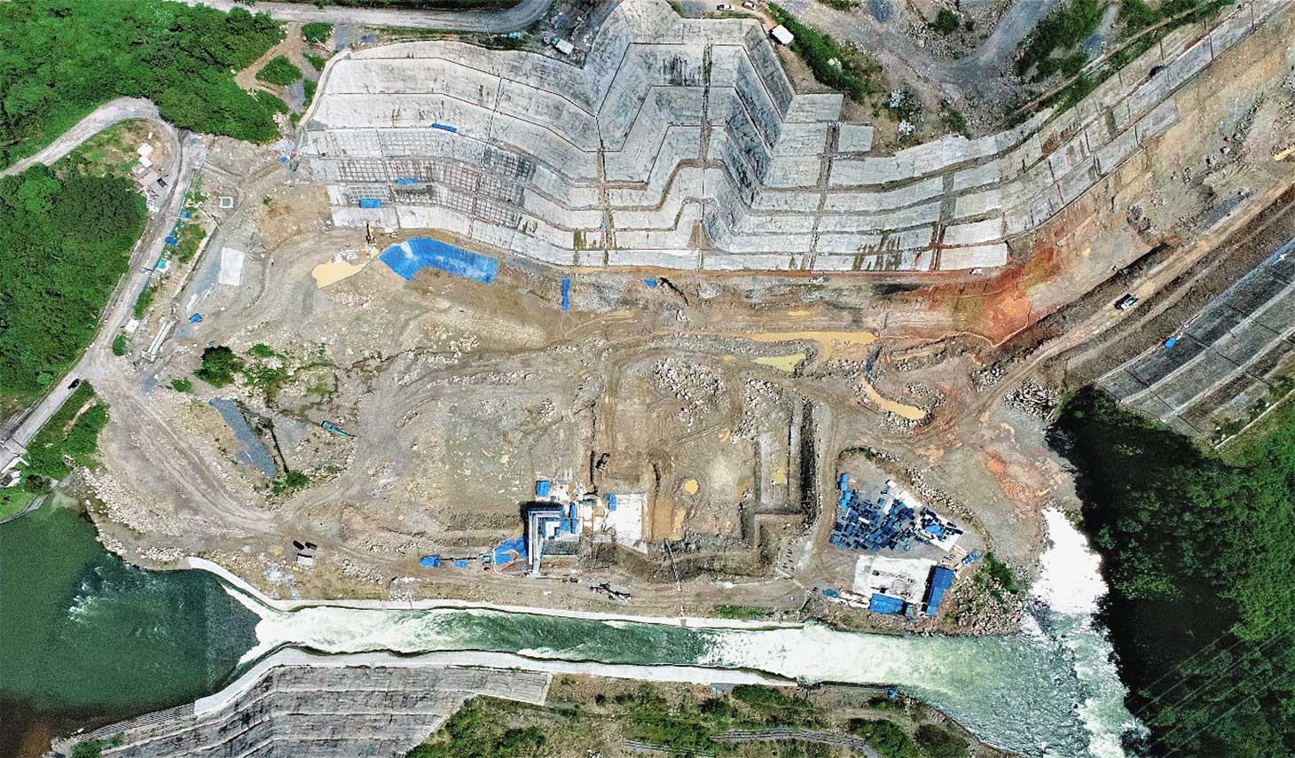 Excavation at Intake Facilities & Intake Weir Concreting