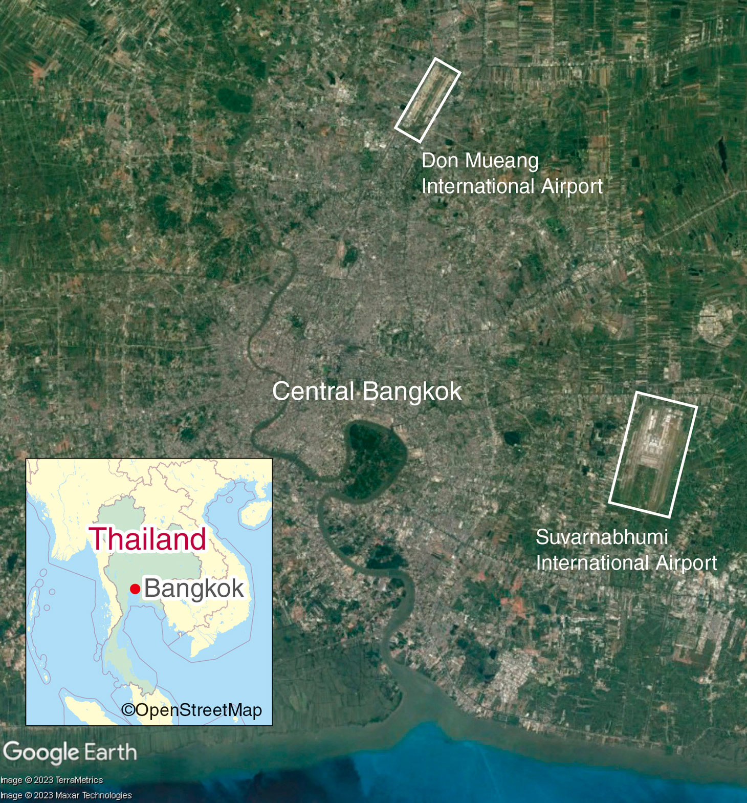 Positioning of Central Bangkok and the Airport