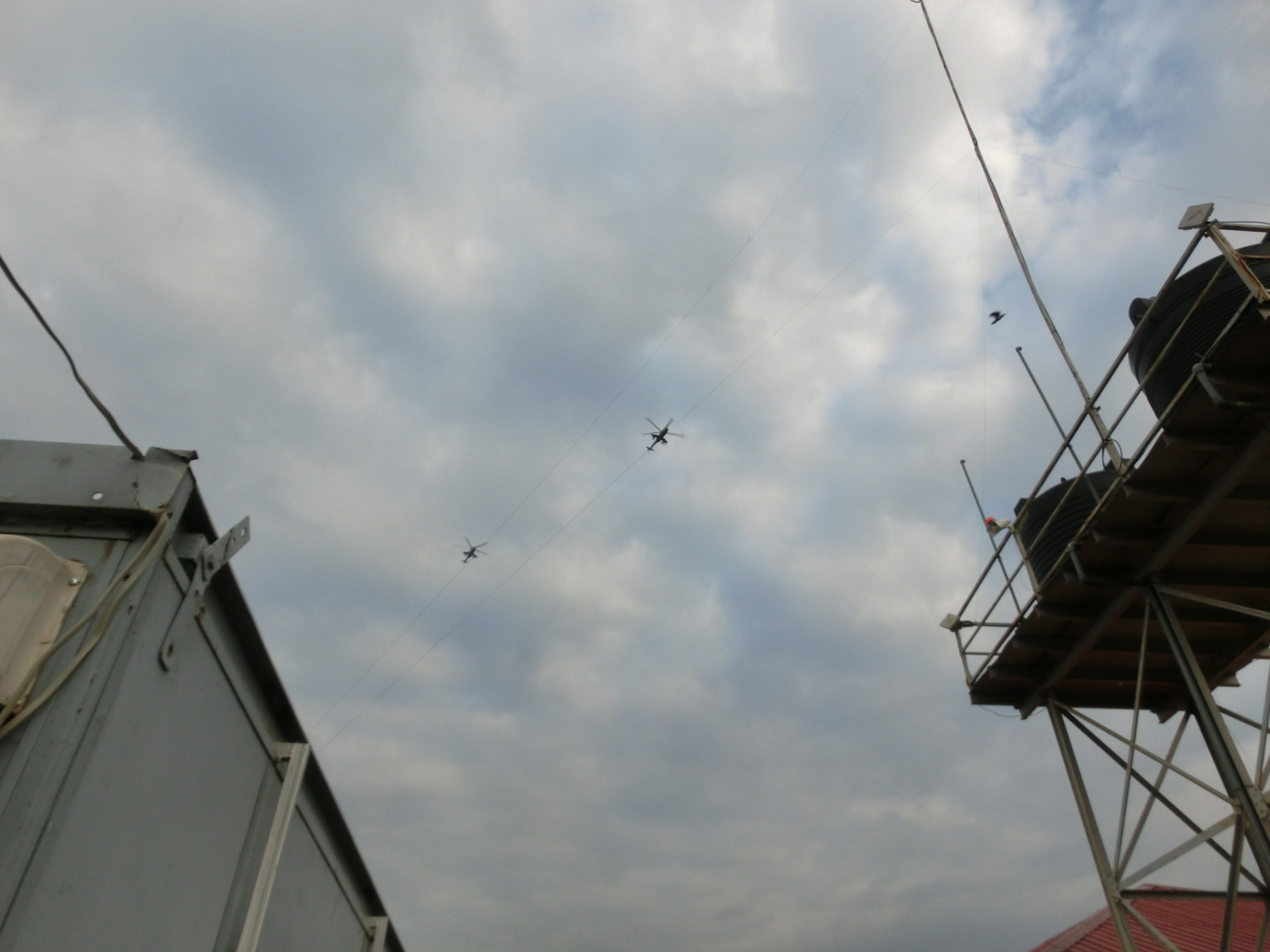 Photo 5: Military Choppers Flying Over the Accommodation