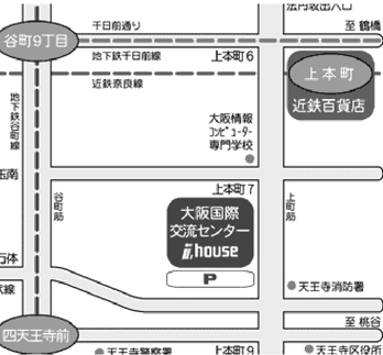 地図：大阪国際交流センター