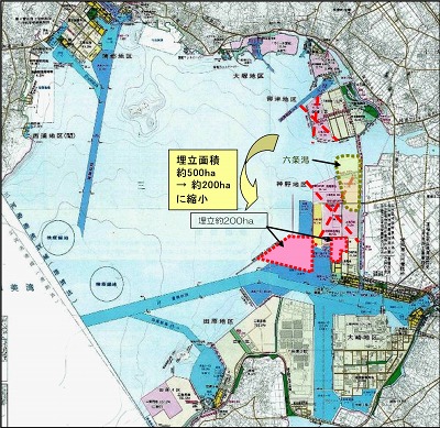 三河港港湾計画改訂の埋立計画案