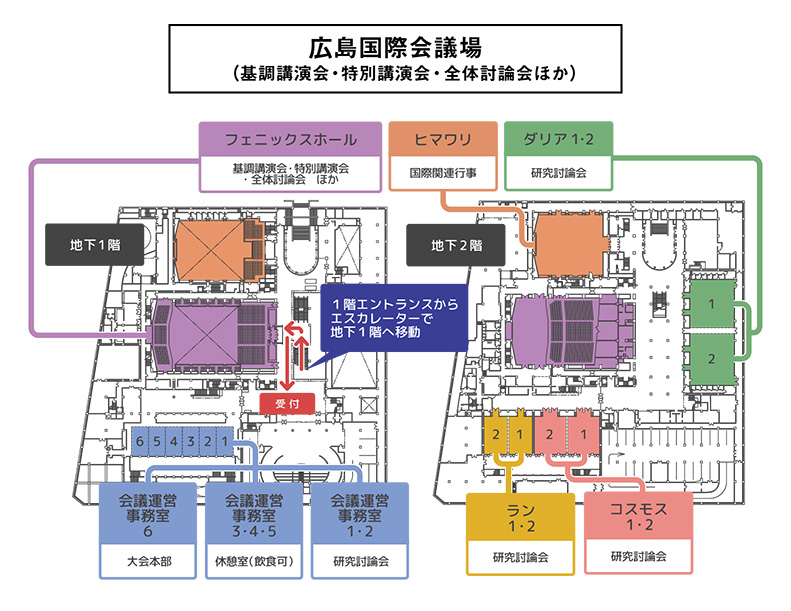 広島国際会議場の会場案内